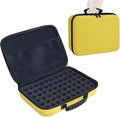 Essential Oils Carrying Case Holds 60 Grids for 1-3ML Roller Bottles 5ml, 10ml, 15ml Bottles Storage Organizer Bag Hard Shell EVA, Essential Oil Bag with Detachable Sponge Pad Yellow