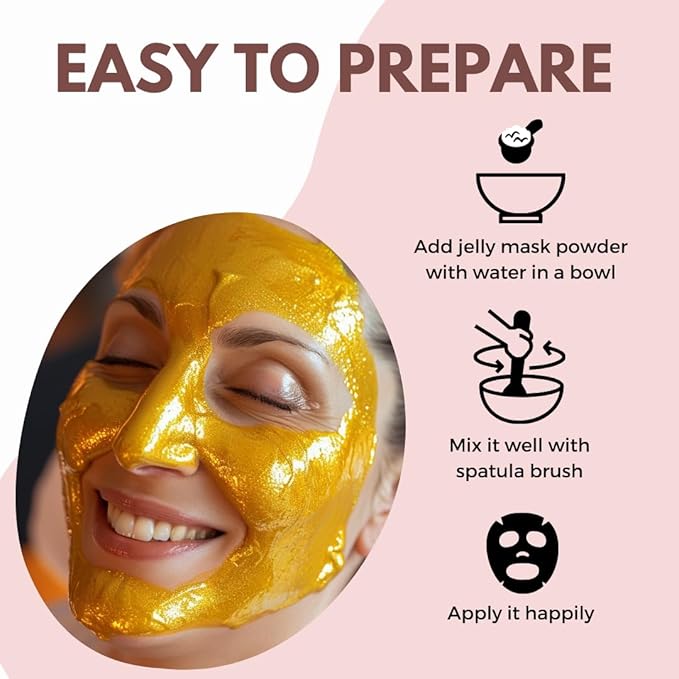 Jelly Mask for Facials - 5 Flavors Hydrating & Brightening Jelly Face Masks | Bulgarian Rose, Lavender, Hyaluronic Acid, 24K Gold face mask skin care |Vajacial Jelly Mask | Mothers Day Gifts for Mom