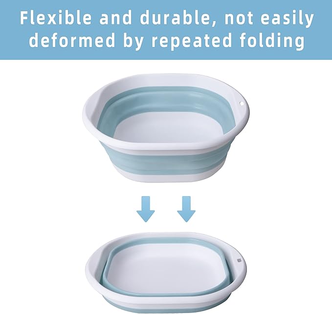 Tlswshsy Portable Pool Foot Bath,Collapsible Pool Foot Wash Basin Tub,Foot Bath Basin for Above Ground Swimming Pools Accessories