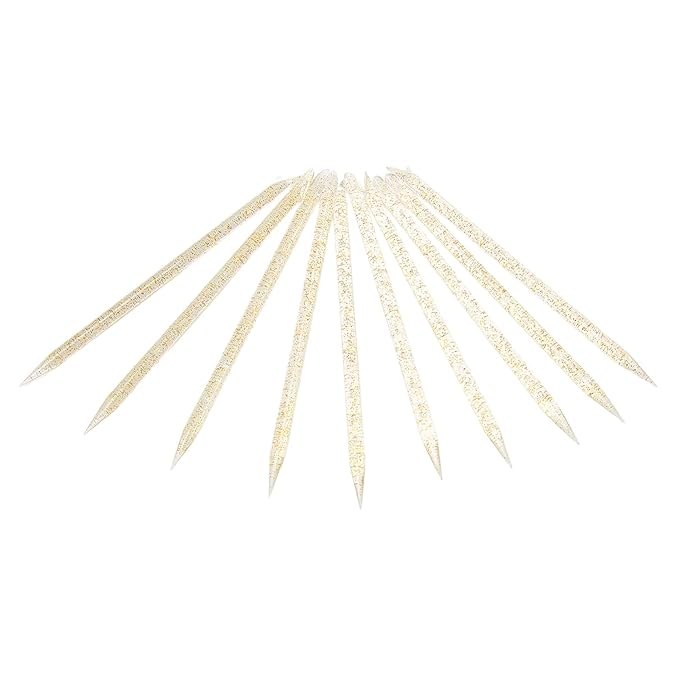 100 pieces disposable cuticle pusher, cuticle pusher remover cleaner for fingernail, cuticle cleaning and nail care for beginners and professional nail technicians(yellow)
