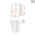 MEGELIN Led Red Light Therapy Face & Neck Mask, 7 Colors Led Light Therapy Facial Mask, Infrared Red Light Therapy Mask, Infrared Light Skin Rejuvenation(White)
