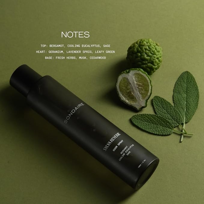 Sylva Reverie Room Spray | Luxury Natural Home & Linen Mist | Eucalyptus, Bergamot & Cedarwood | Non-Toxic, Vegan, Odor Neutralizing | For Bedroom, Living Room, Bathroom | 3.4 oz / 100 mL