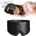 ZIMASILK 100% 22 Momme Mulberry Silk Sleep Mask - Full Silk Filled, Ultra-Soft & Breathable, Face-Hugging Blackout Eye Cover for Sleeping (Black)