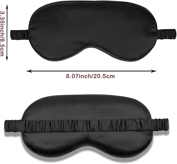 24Pcs Satin Eye Mask Silk Sleep Masks Silky Eyes Cover Blackout Blindfold Eyeshade Scrunchies Hair Ties Travel Wedding Gift