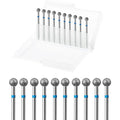 10pcs Safety Ball Cuticle Drill Bits, Carbide Diamond Nail Bits for Dead Skin Removal & Nail Shaping, 3/32'' Two Way Rotate, Professional Manicure Pedicure Salon Tools(5mm Ball Bit, Medium-M)