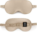 TAFTS Silk Sleep Mask - 22mm 100% Pure Mulberry 6A Silk & Blindfold, Soft Eye Masks, Lightweight, for Travel, Napping, Camping (Nude)