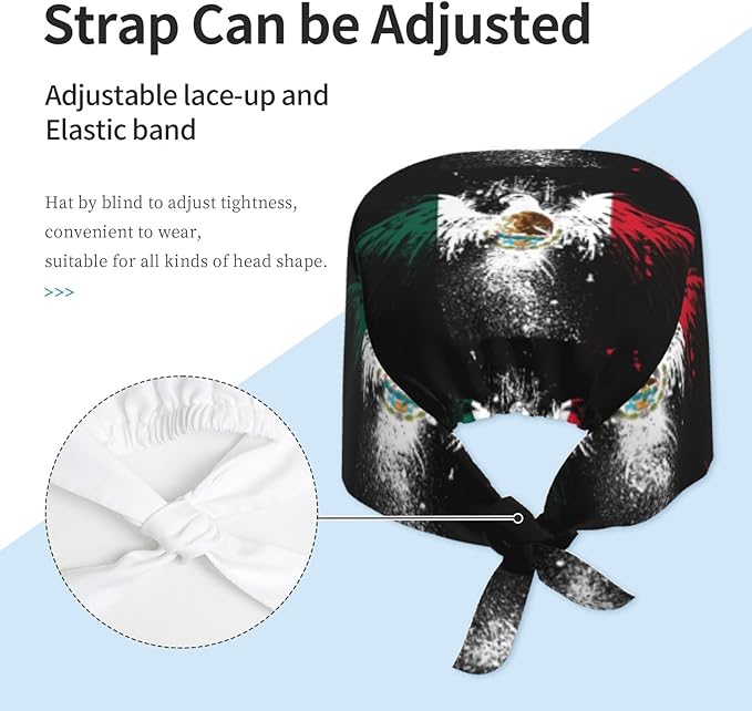 Adult Working Cap Adjustable Cleaning Work Sweatband Scrub Hat Tie Back Hats Headwear Bouffant Hat Head Headgear