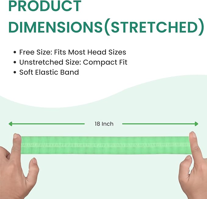Disposable Bouffant Caps 21 Inch Non Woven Hair Net Elastic Head Cover For Food Service Kitchen Salon Lab Spa And Hygiene Use