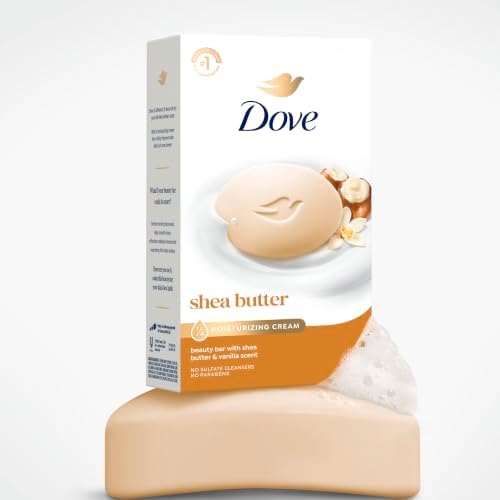 Dove Beauty Bar Soap Shea Butter 4 Count 3.75 oz - Image 6