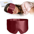 ZIMASILK 100% 22 Momme Mulberry Silk Sleep Mask - Full Silk Filled, Ultra-Soft & Breathable, Face-Hugging Blackout Eye Cover for Sleeping (Burgundy)