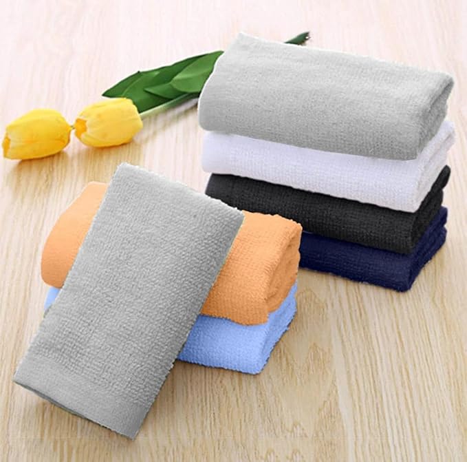 KAHAF COLLECTION 24 Pack Wash Cloths | Multicolour 100% Cotton Extra Absorbent Face Towels | Soft, Quick Dry Washcloths for Bathroom, Spa, Gym, Baby & Travel (24 Packs (12x12))