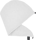 Elizabeth Roberts 100% Cotton T Shirt Hair Towel Wrap Plopping Essential Turban Style Hair Drying Towel for Women and Men All Hair Types and Styles, White