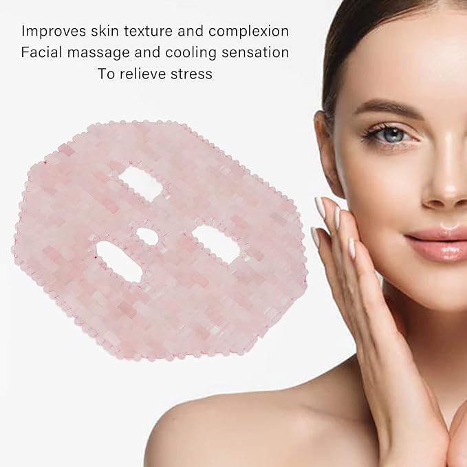 Jade Face Roller & Eye Massager - Rose Quartz Facial Tool for Skin Rejuvenation, Reduce Dark Circles & Puffiness, Lymphatic Drainage Massage for Glowing Skin, Anti-Aging Beauty Roller Stone Skincare