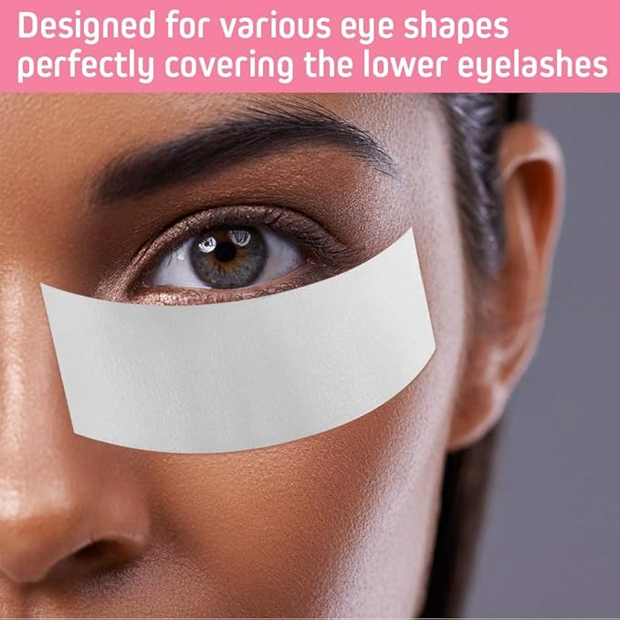 Foam Eye Pads Lash Extensions - Akissos 110 PCS Pre Cut Medical Foam Tape Under Eye Pads Eyelash Extension Supplies Beauty Tools Lint Free Hypoallergenic No Latex Waterproof - 2 Rolls