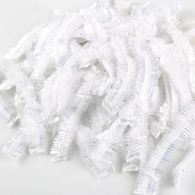 Shower Cap 30 Pcs Disposable Plastic Bath Cap Waterproof Spa Shower Cap XLarge Bathing Hair Caps for Women,Travel,Home Use,Hair Salon