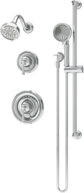 Symmons Braston HydroMersion Double Handle Shower Trim Kit with Hand Spray in Polished Chrome - 589515TRM
