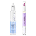 Cuticle Care Kit - Cuticle Remover Gel (1oz) & Ceramic Pusher with Nourishing Oil Pen (2ml). Complete At-Home Manicure & Pedicure Set for Dry & Damaged Nails. Salon Results (Gel+Purple Pen)