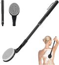 Gobiteli Back Scrubber for Shower,25" Long Handle Shower Brush for Body Exfoliator and Deep Clean,Back Brush for Shower for Men,Women and Elderly