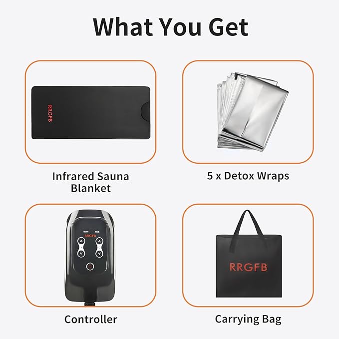 Infrared Sauna Blanket for Home, Low EMF Carbon Crystal Heating, Portable Dry Sauna Bag for Relaxation, Detoxification, 5.9ft×2.6ft, PU Sleeveless-Black
