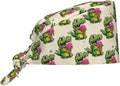 Alligator Ice Cream Working Cap, Scrub Cap with Sweatband, Adjustable Tie Back Hat Breathable Headgear for Women/Men