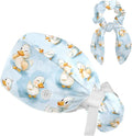 Scrub Cap, Nurse Hat, Surgical Cap with Hair Scrunchy