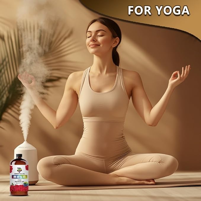 Rose Essential Oil - GV77ZF Rose Oils for Diffusers, Humidifiers, DIY Candles, Soap, Cleaning, Home, Office, Yoga, Massage, Gifts - 16 fl oz (480 ml)