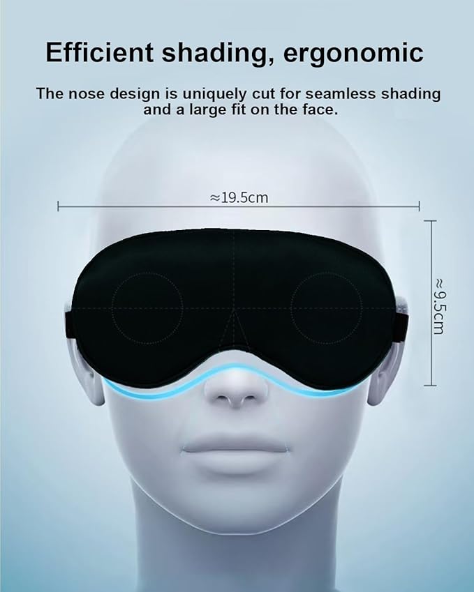 Sleep Mask, Silk Sleep Mask with Adjustable Strap, Super Soft Satin Blackout Sleeping Eye Mask for Men&Women, Comfortable Blindfold Eyeshade for Night Sleep 4 Pack (Black Blue)