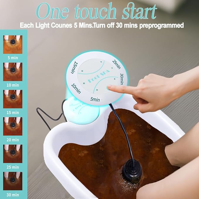 Portable Ionic Detox Foot Spa Machine, Ion Cleanse Foot Care Kit with Array, Disposable Accessories & Power Adapter for Home Salon Use