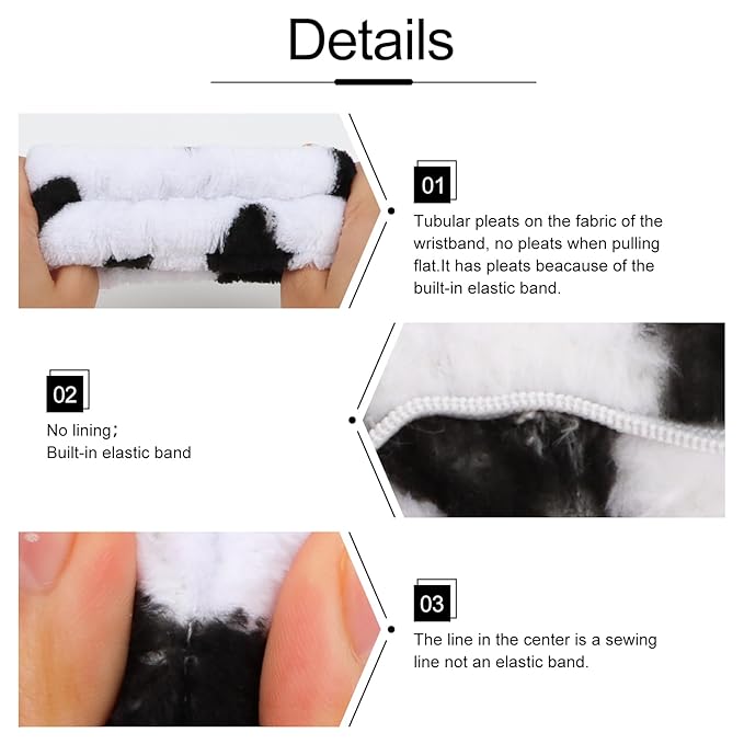 WHAVEL 6PCS Spa Headband and Wristbands Set, Face Wash Headband Wrist Bands for Washing Face Makeup Skincare Hair Band Skin Care Accessories Tools