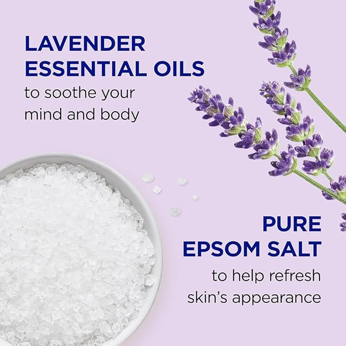 Dr Teal's Pure Epsom Salt Body Scrub, Soothe & Sleep with Lavender Essential Oils, 16 oz