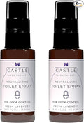 Toilet Spray For Poop 0.45oz (2 Pack) Fresh Lavender - Travel Bathroom Spray Odor Eliminator Natural Bathroom Odor Eliminator Portable Toilet Deodorizer Freshener Travel Size Air Freshener For Home