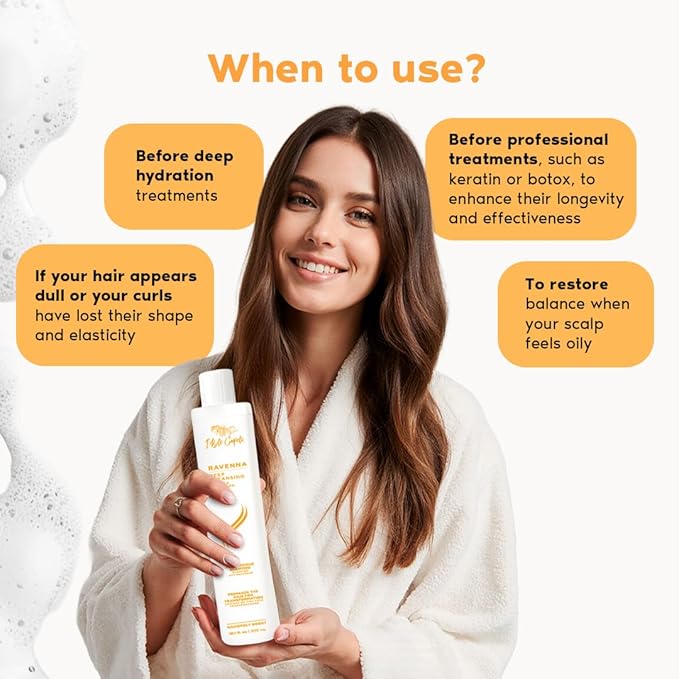 I Belli Capelli Ravenna Organic B-tox Hair Treatment Kit- 1kg/35.02 oz Hair B-tox + 300ml/10.1 fl.oz Anti-Residue Shampoo