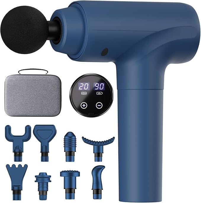 cotsoco Massage Gun Deep Tissue, Muscle Massage Gun Back Massager for Pain Relief, 20 Speeds Handheld Electric Massager Tool with Silent Brushless Motor, Suitable for Gym Office Home Travel