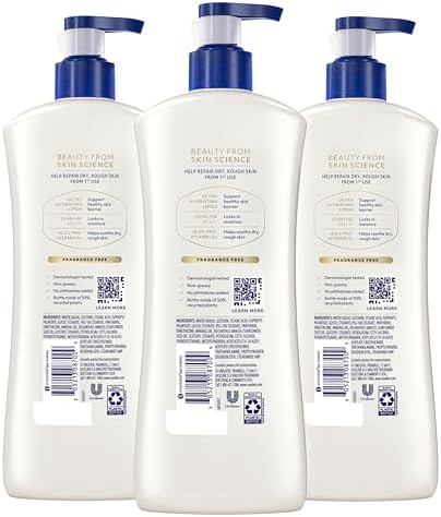 Vaseline Advanced Repair Body Lotion for Dry Skin, Unscented 20.3oz 3ct - Image 2