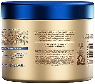 Vaseline Radiant X Deep Nourishment Body Cream For Dry Skin 10oz - Image 2