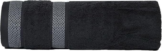 CASA COPENHAGEN Solitaire 6Pcs 100% Egyptian Cotton Large Designer Towels Gift Set- Pine Grey, 600GSM, 2Bath 2Hand 2Washcloths, Bath Towels for Bathroom Set for Women & Men