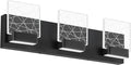 Aipsun Black Vanity Light Modern LED Bathroom Vanity Lighting Fixtures 3 Light Bathroom LED Wall Light 6000K