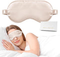 Silk Sleep Mask,Eye Mask for Sleep Women Men,Mulberry Sleeping Mask with Adjustable Strap,Blindfold Blackout Eye Mask for Travel and Full Night's Sleep,Nap