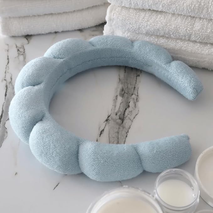 Spa Headbands - Terry Cloth Facial Headbands for Makeup Application, Skin Treatment, and Face Washing