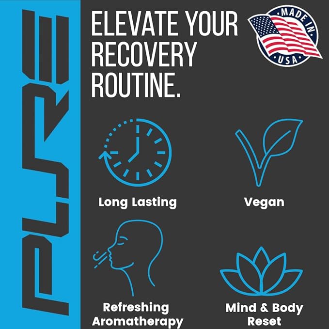 Pure Refreshing Sport Shower Steamers - Peppermint, Made in USA with Natural Minty and Eucalyptus Essential Oil, Mother’s Day Gifts for Runners, Muscle Recovery, Self Care, Relaxation