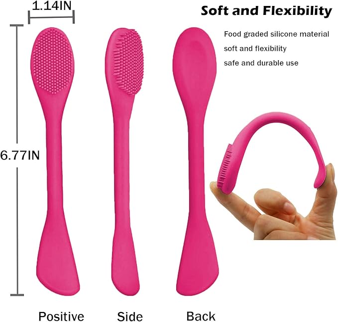 RamPula Silicone Facial Cleansing Brush Pores Cleaner,Remove Blackhead,Remove Acne,Face Massager,Applicator,Spatula,Mud Mask,DIY,Cream,Face Washing Clean,Body Lotion