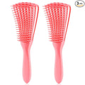 Detangling Brush for Afro America/African Hair Textured 3a to 4c Kinky Wavy/Curly/Coily/Wet/Dry/Oil/Thick/Long Hair, Knots Detangler Scalp Massage Comb Hair Detangler for Women (2 pcs, Pink-Pink)