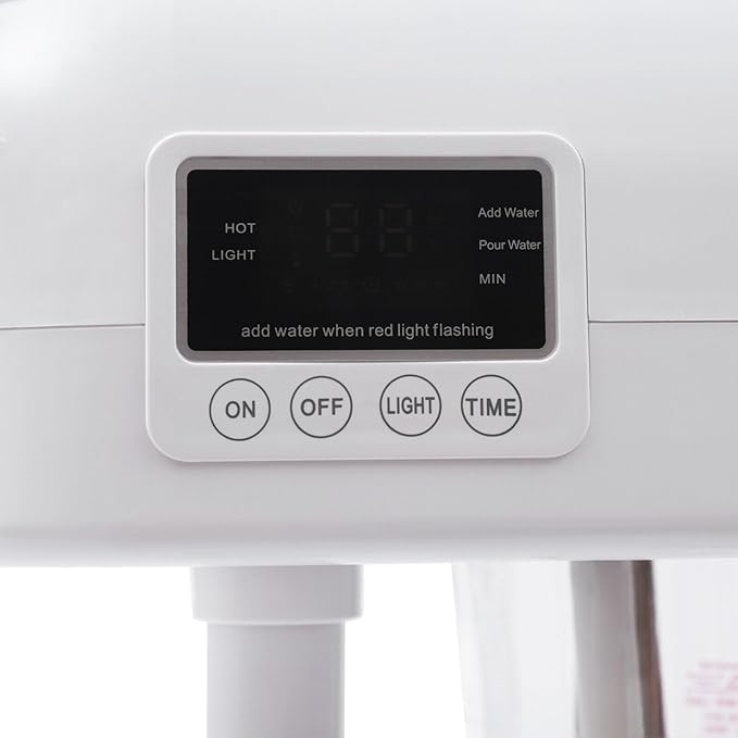 Face Steamer Facial, Ozone Facial Steamer Professional for Clean Skin for Salon Beauty and Spa Shop, Mist Face Steamer Skin Care Equipment, Steamer for Face Spa- White