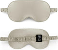 TAFTS Silk Sleep Mask - 22mm 100% Pure Mulberry 6A Silk & Blindfold, Soft Eye Masks, Lightweight, for Travel, Napping, Camping (Greige)
