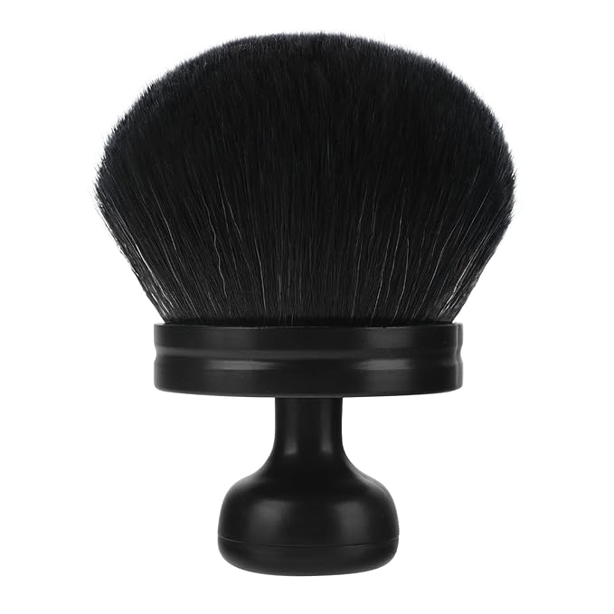 Extra Large Body Brush for Self Tanner, Leg Makeup & Bronzer Self Tan Applicator【Ultra Soft】【Shed-Proof】【Easy To Clean】3.3 inch Wide Round Head Brush，Black-Black