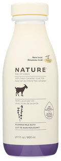 Nature by Canus Foaming Milk Bath, Fresh Canadian Goat Milk, Lavender Oil, Vitamins A B3, Potassium Zinc Selenium, 27.1 Fl Oz