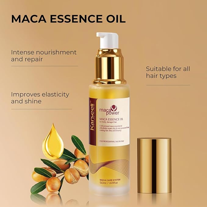 Karseell Collagen Hair Treatment Set, Deep Repair Collagen Hair Mask Shampoo and Argan Oil for Dry Damaged Hair of All Types - 2 x 16.9floz + 1.69floz