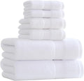27x55 Bath Towels Set 100 Percent Cotton 650GSM Luxury Super Soft Absorbent Bathroom Towels (White,Pack of 6)