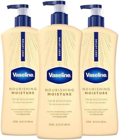 Vaseline Nourishing Moisture Body Lotion Dry Skin + Oat Extract 20.3oz 3ct by Vaseline