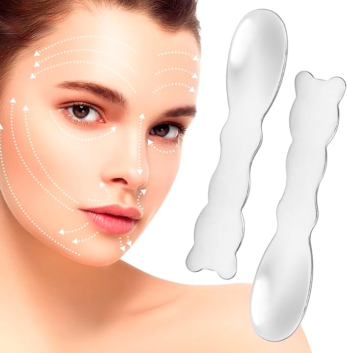 Pndeyo 3pcs Mini Stainless Steel Makeup Spatula, Reusable Cosmetic Cream Spatulas Spoon, Skincare Scoop Applicator Facial Massage Beauty Tools for Mixing and Sampling Face Eye Cream- Silver